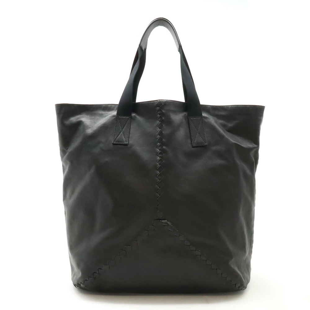 BOTTEGA VENETA Tote Bag Shoulder Carry Leather Black